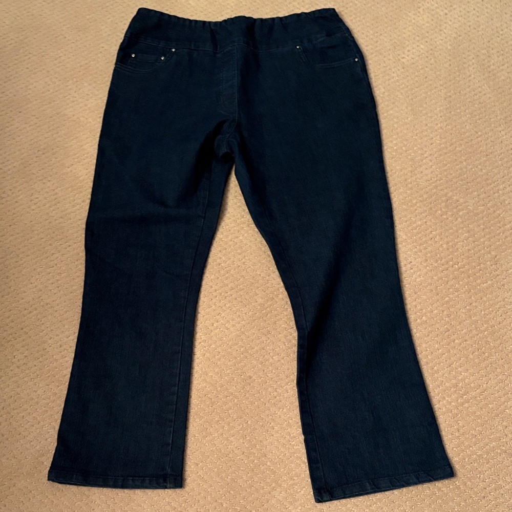 Blair Women's Dark Blue Flare Pull-on Jeans